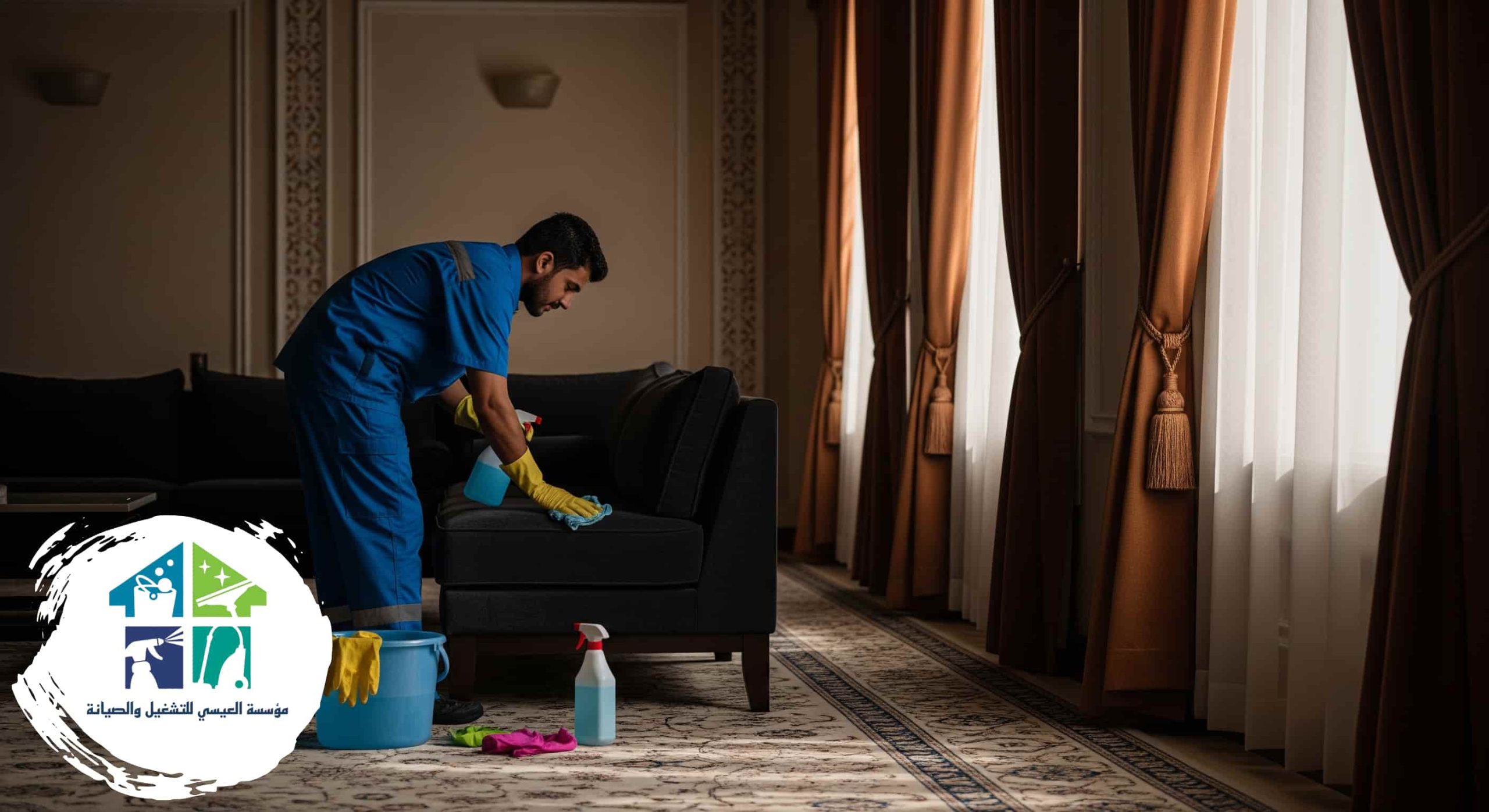 خطوات تنظيف المجالس المتبعة لدى شركة العيسى لضمان أعلى نظافة
