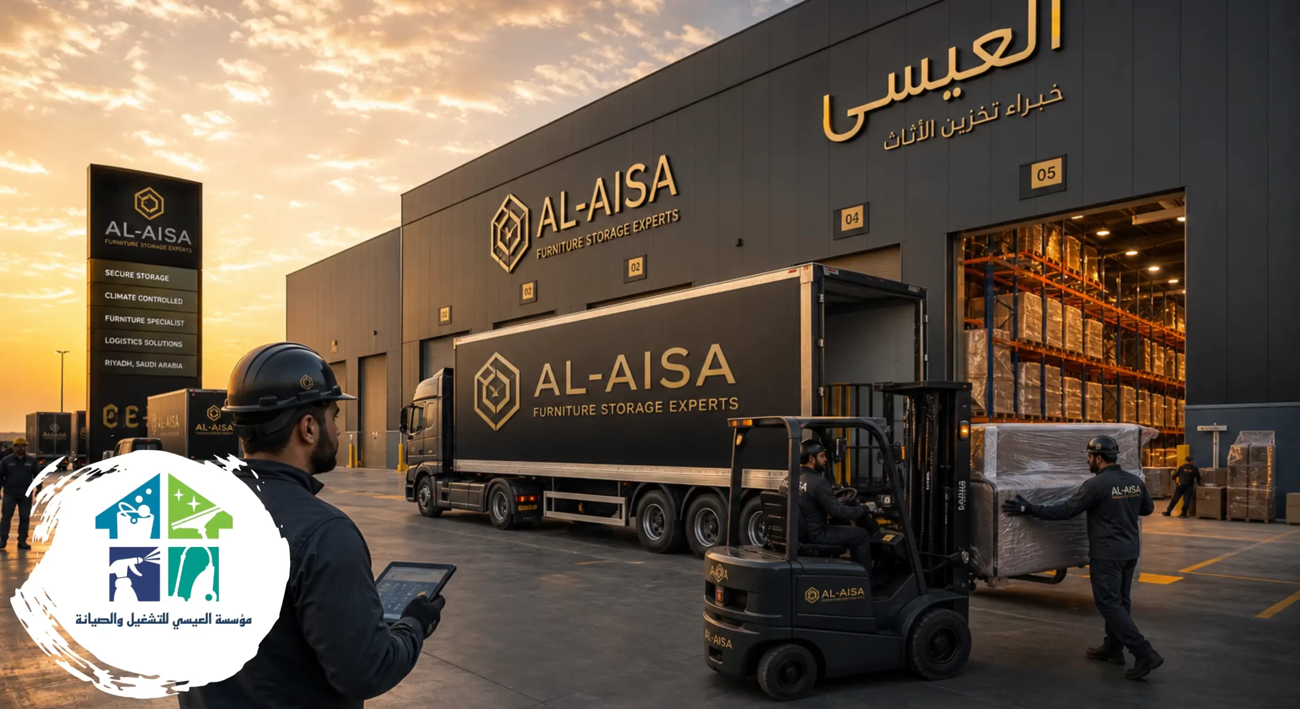أفضل المستودعات لتخزين الاثاث بالرياض من شركة العيسى
